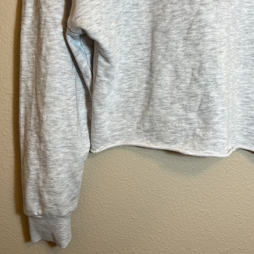 Garage Light Gray Cropped Pullover Sweatshirt - image 5